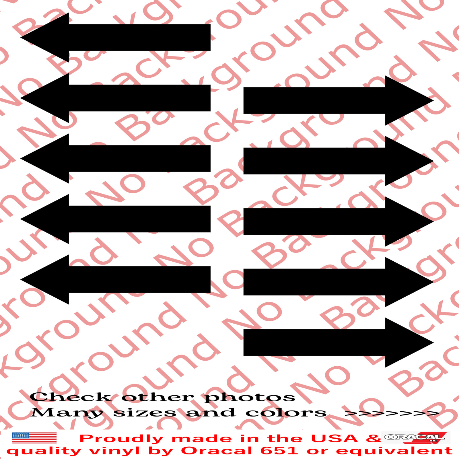 10pcs x Adhesive Vinyl Arrow Decals for Business Direction Social Distance FY028