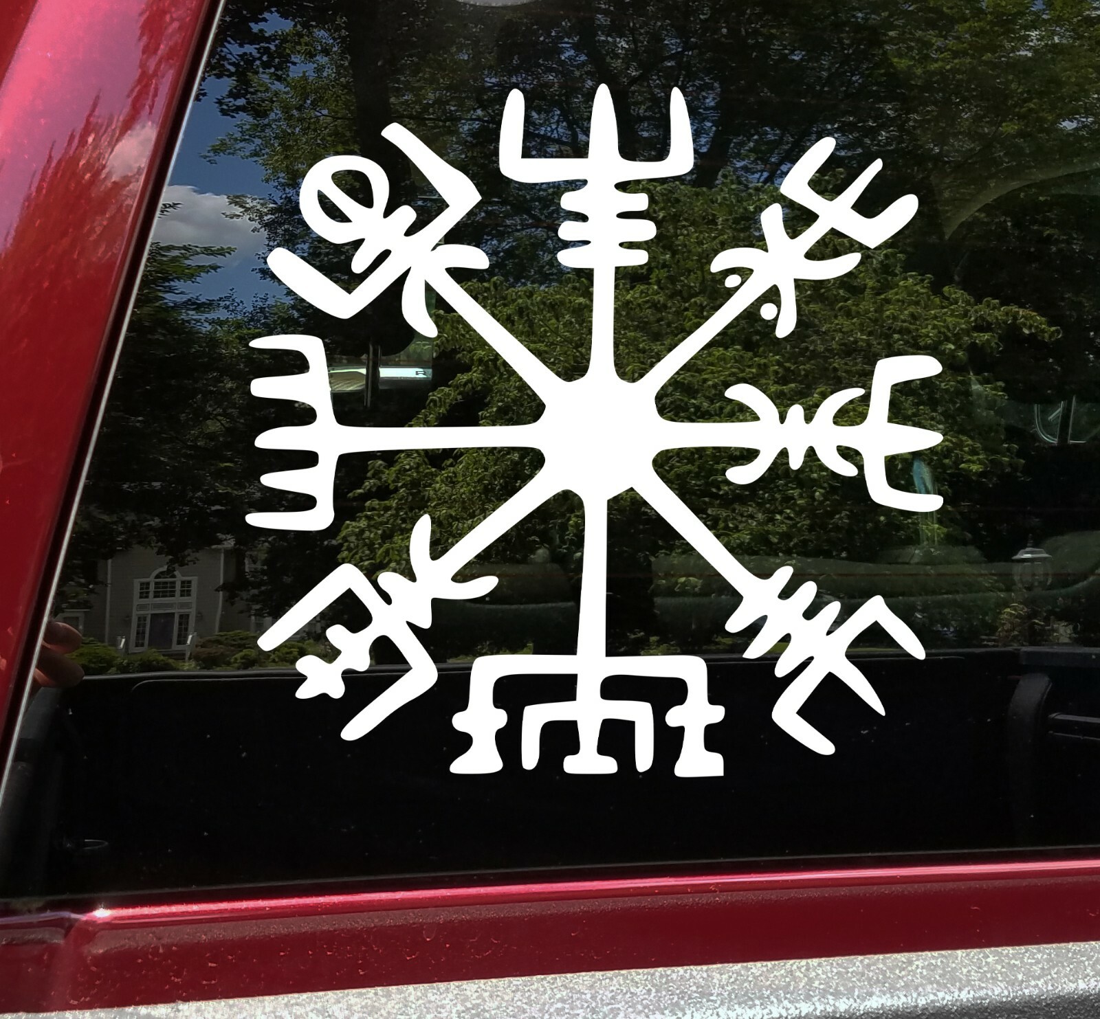 Viking Runic Compass Vegvisir Vinyl Decal V7 – Nordic Norse Pagan Rune – Die Cut