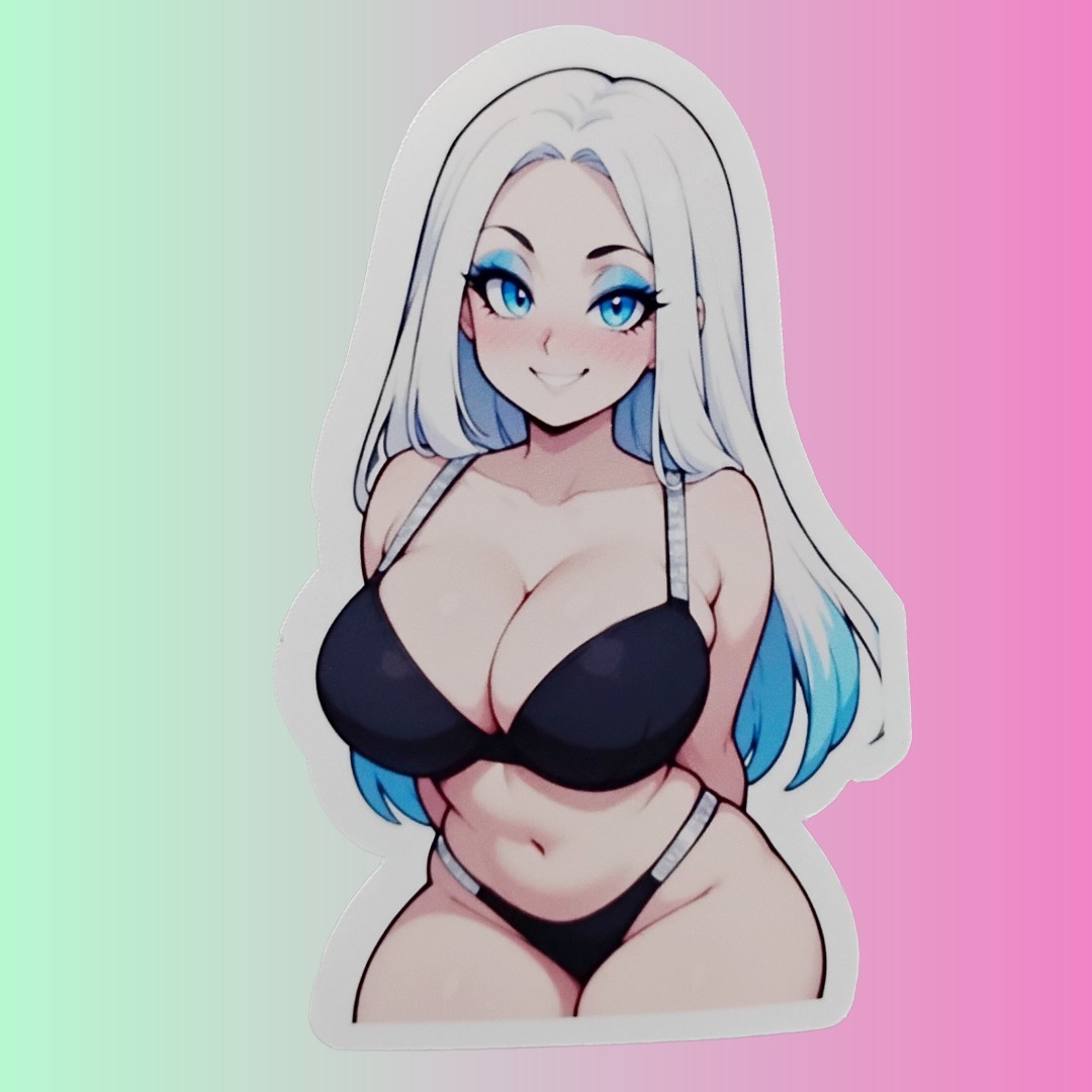 Anime Waifu Decal Sticker, Multiple Sizes Available