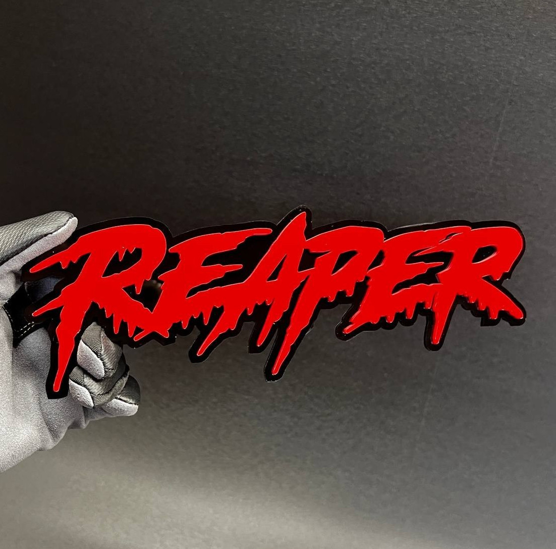 1PC REAPER Custom 3D Text Car Badge Fender Emblem Tailgate Toolbox Decal