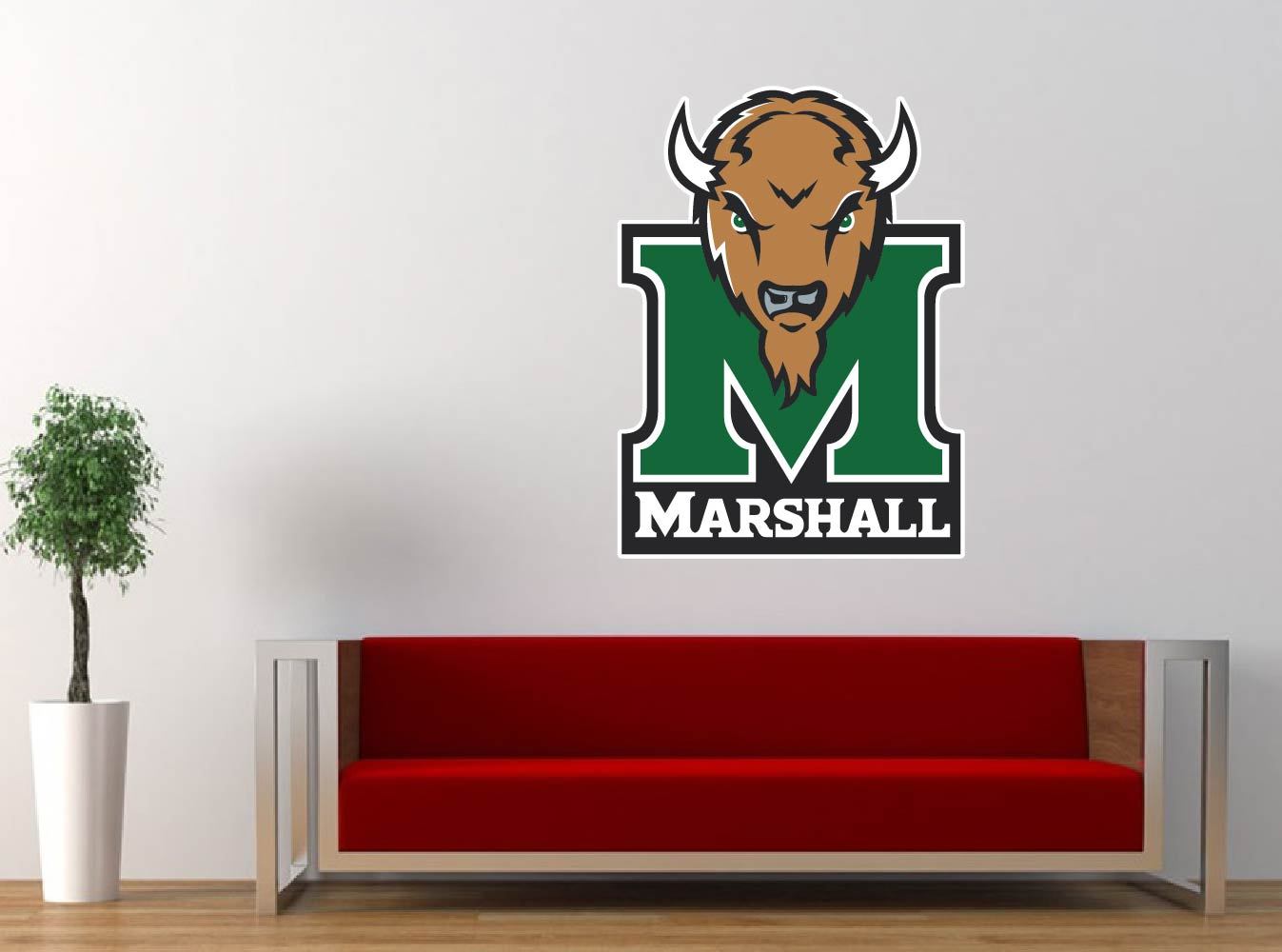 Marshall University Thundering Herd Vinyl Sticker Decal *SIZES* Cornhole Wall
