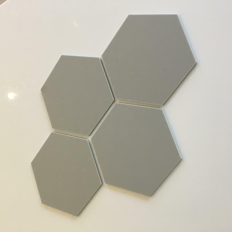 Matt Acrylic Hexagon Crafting Mosaic & Wall Tiles (many colours and sizes)