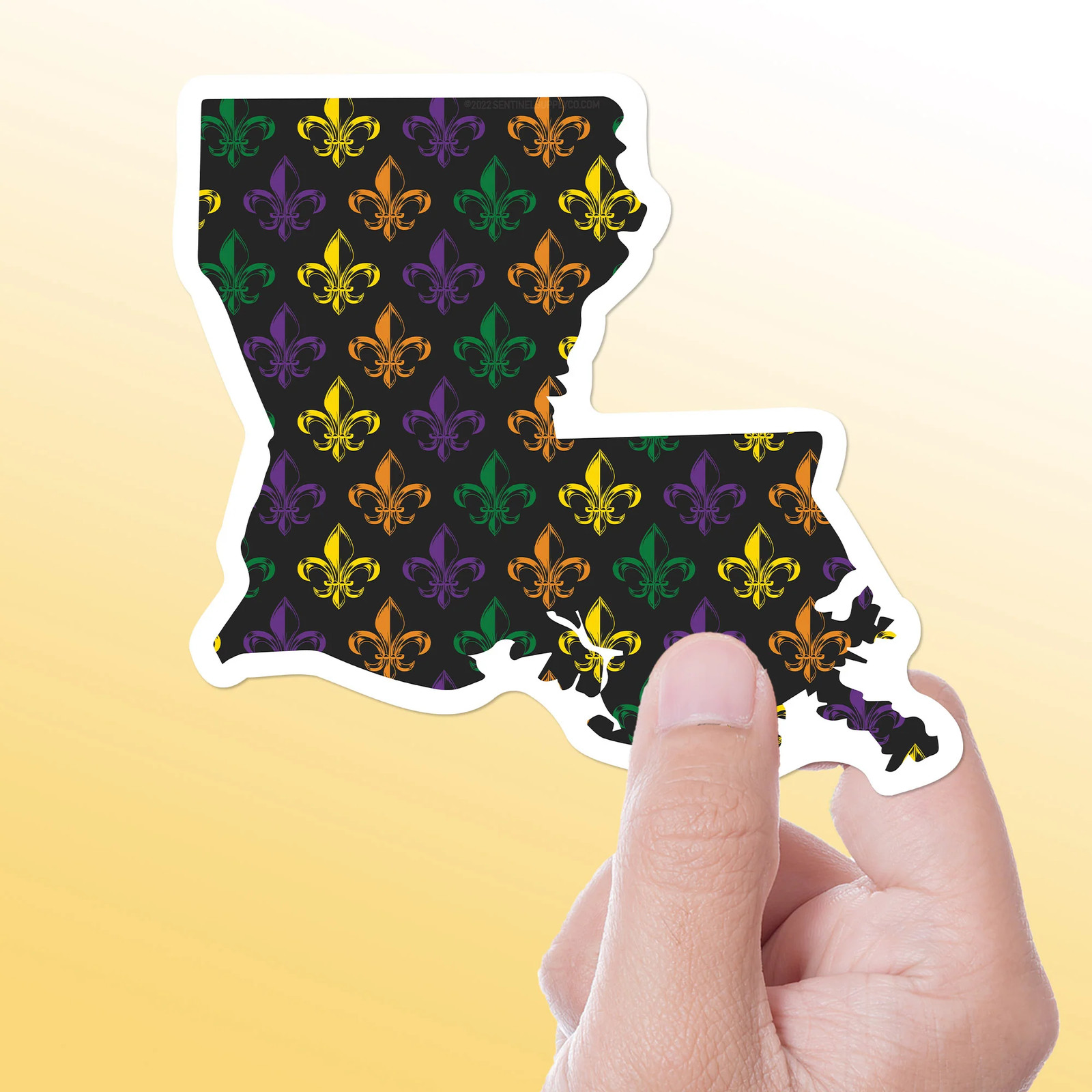 Fleur de Lis Mardi Gras Louisiana Sticker