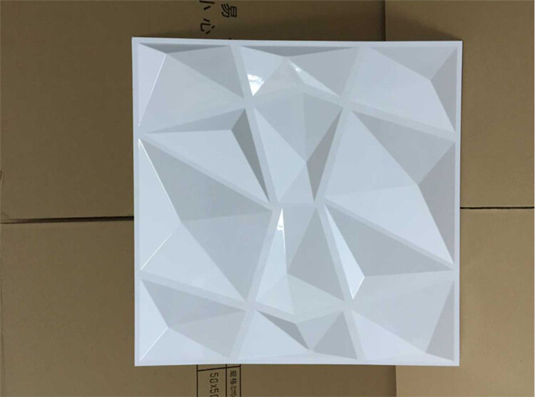 12Pcs PVC 3D Effect Wall Panels 30x30cm for DIY Wallpaper Home Decor White Color
