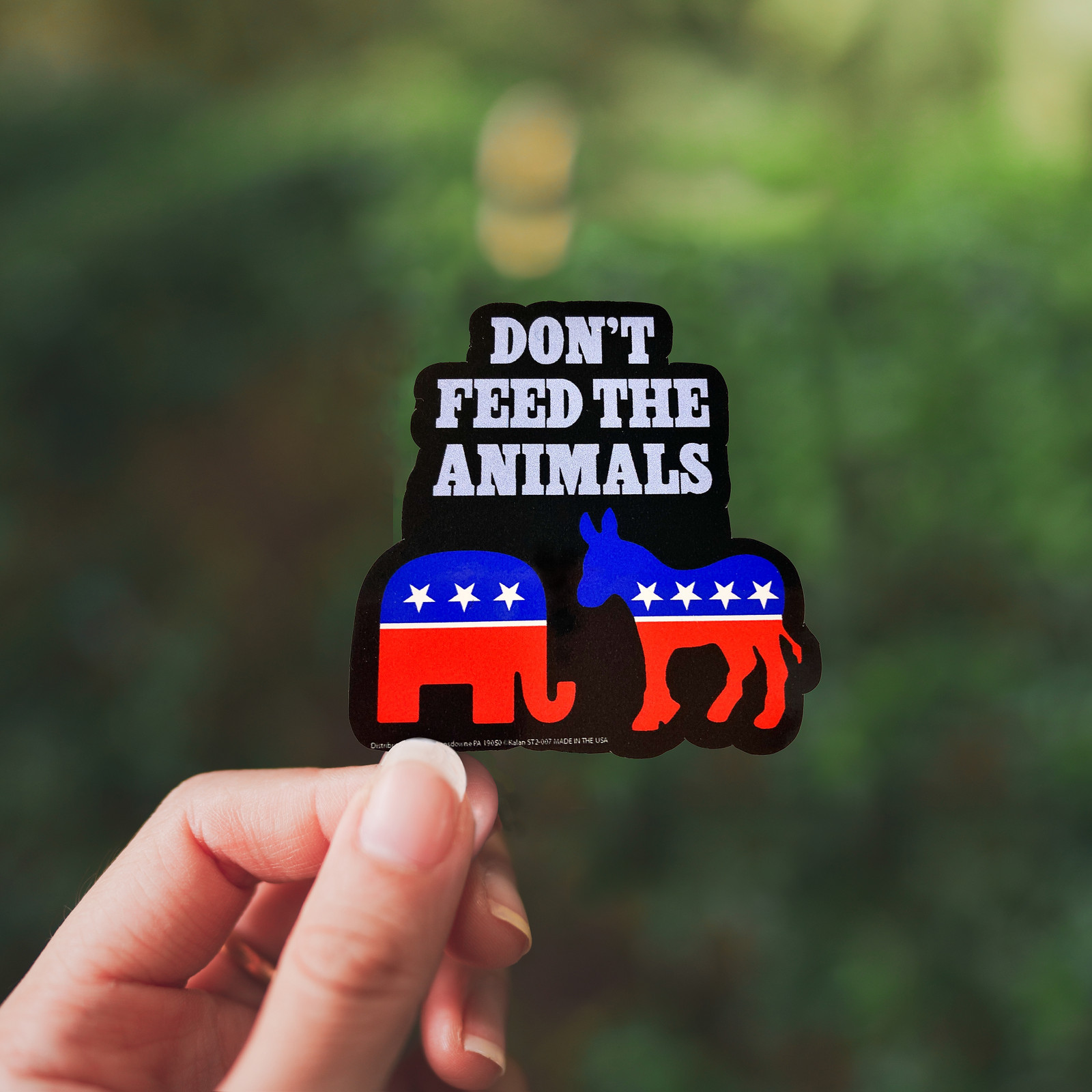 “Don’t Feed The Animals” Funny Politics Sticker Die-Cut Car Decal – Made in USA