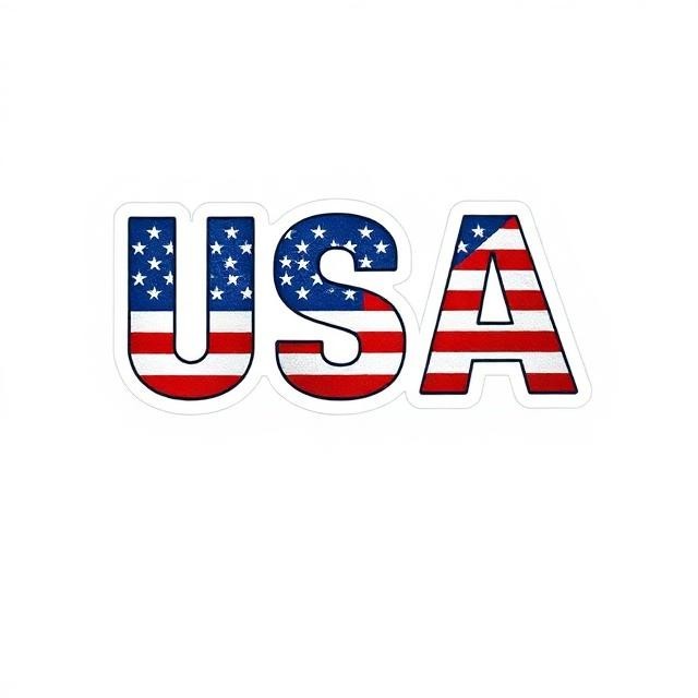 USA Patriotic Sticker Freedom American Flag Liberty Vinyl Decal