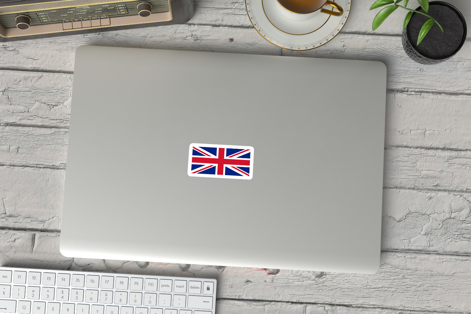 6 Pack Union Jack Waterproof Vinyl Stickers – British Flag Decals