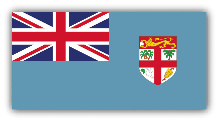 Fiji Flag Wide Car Bumper Sticker Decal