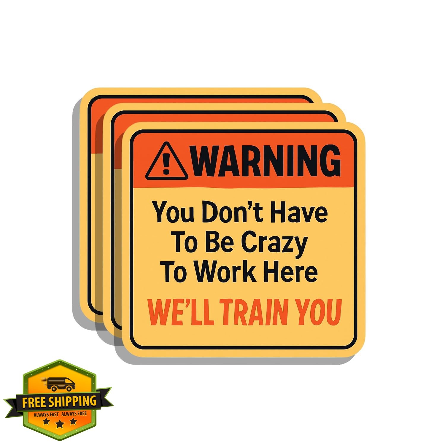 HONG AN STORE Funny Warning Sign Sticker Decal