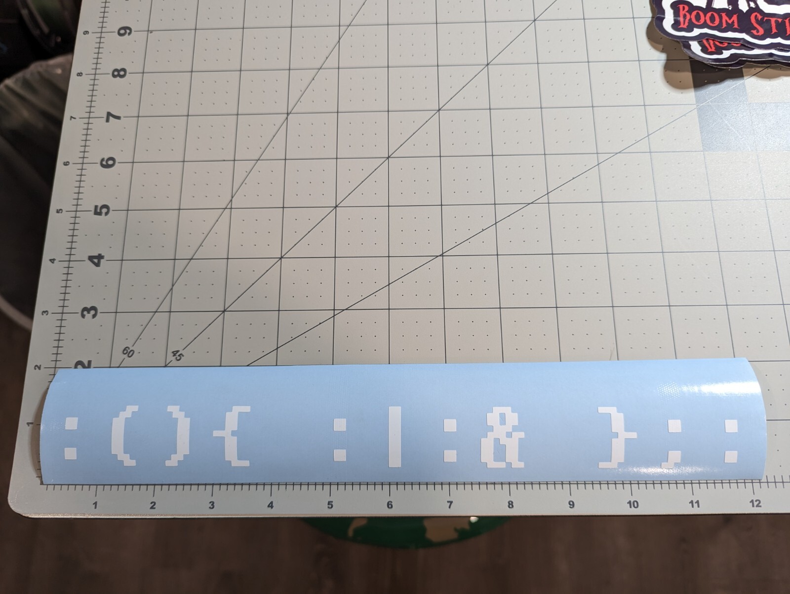 Linux / Unix terminal fork bomb “:(){ :|:& };:” vinyl decal your choice of color
