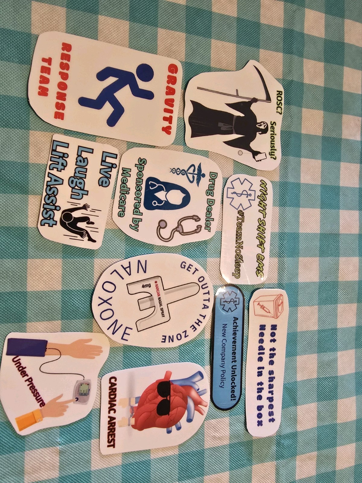 Funny EMS STICKERS 30 piece had cut