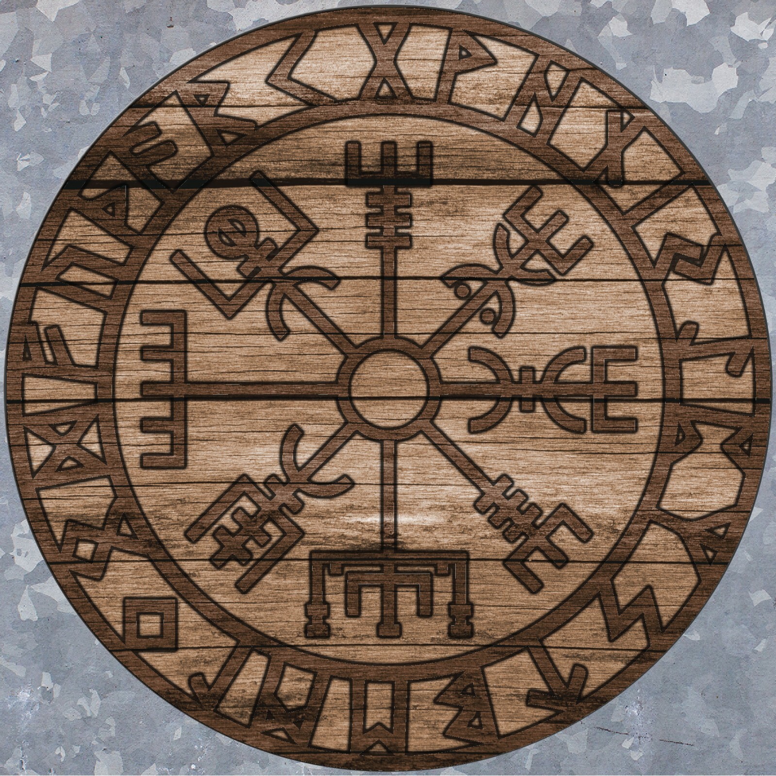 VEGVISIR NORSE VIKING COMPASS DECAL STICKER VINYL norse mythology asatru odinism