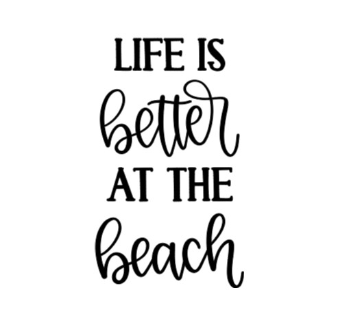 Life Is Better At The Beach Vinyl Decal Bumper Sticker Car Truck Window Wall Art