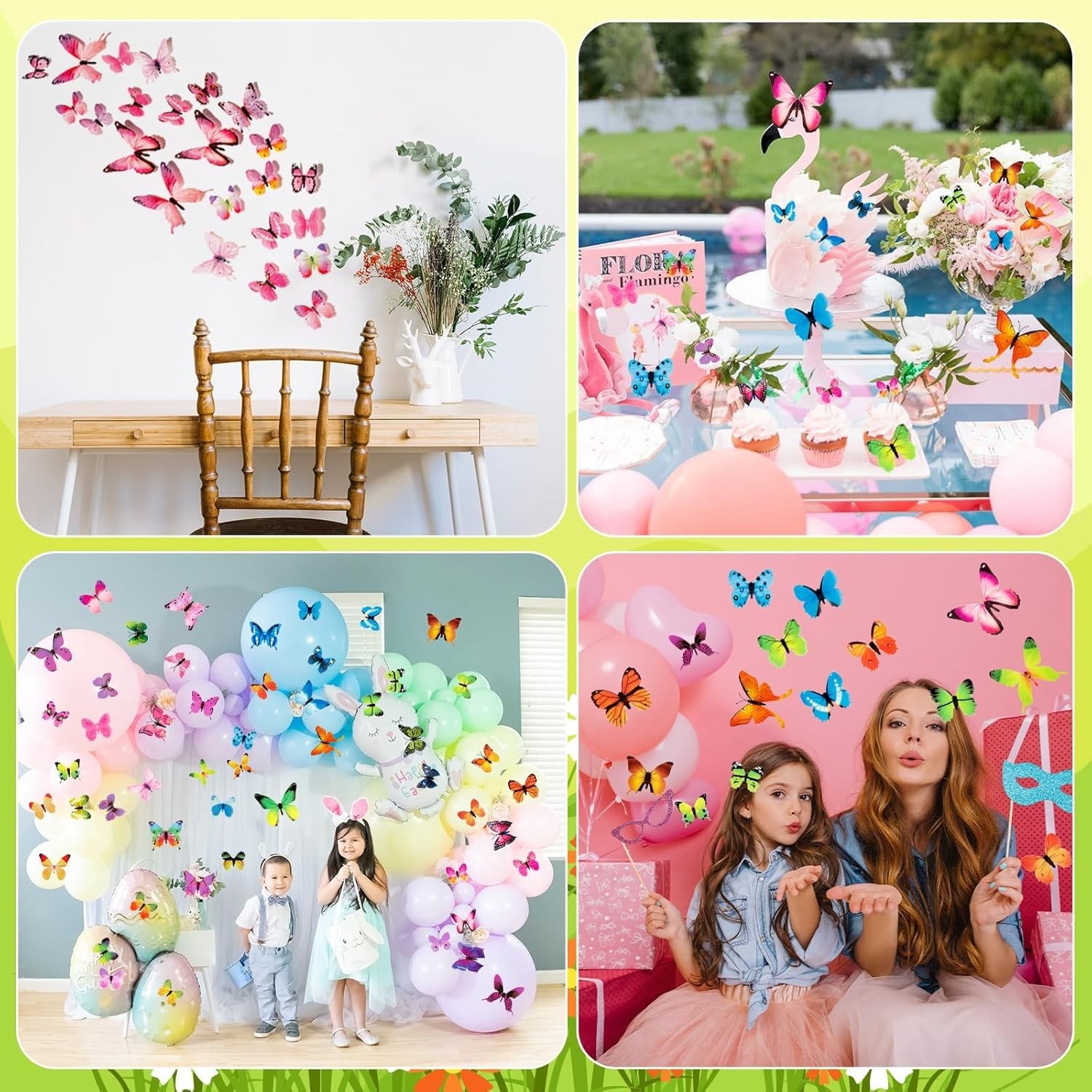 DIY Butterfly Art Decor Stickers 240pcs
