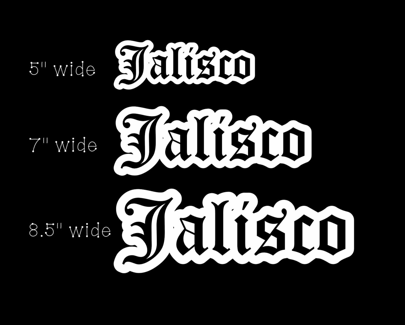 Jalisco Mexico Sticker Vinyl Car Sticker Decal Spanish White outlined