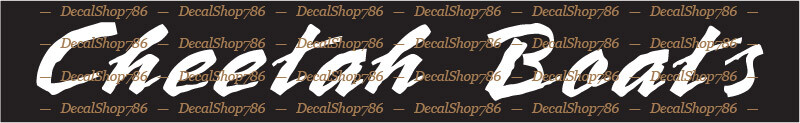 Cheetah Powerboats -Outdoor Sports- Vinyl Die-Cut Peel N’ Stick Decals/Stickers