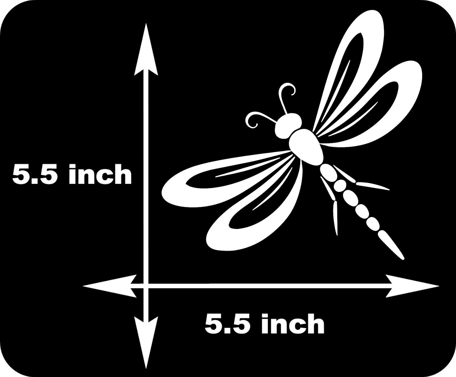 Chase Grace Studio Dragonfly Die Cut Vinyl Window Decal Sticker 5.5″ x 5.5″