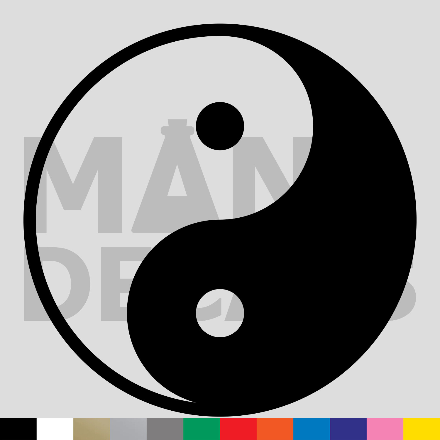 Yin and Yang Symbol Vinyl Die Cut Decal Sticker – Chinese Philosophy Taijitu