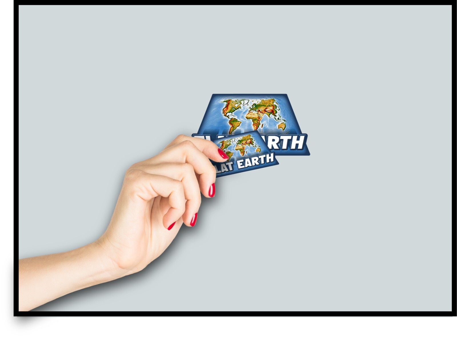 Flat Earth Decal Sticker Conspiracy Earther Awake Anti Globe World Lies Cover up