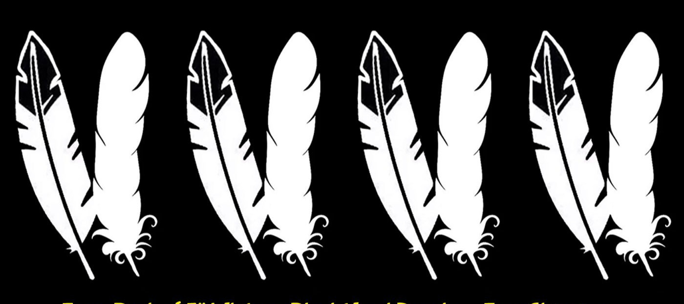 Native American Eagle Feathers Four 4″ Vinyl Decals Car Window Any Flat Surface