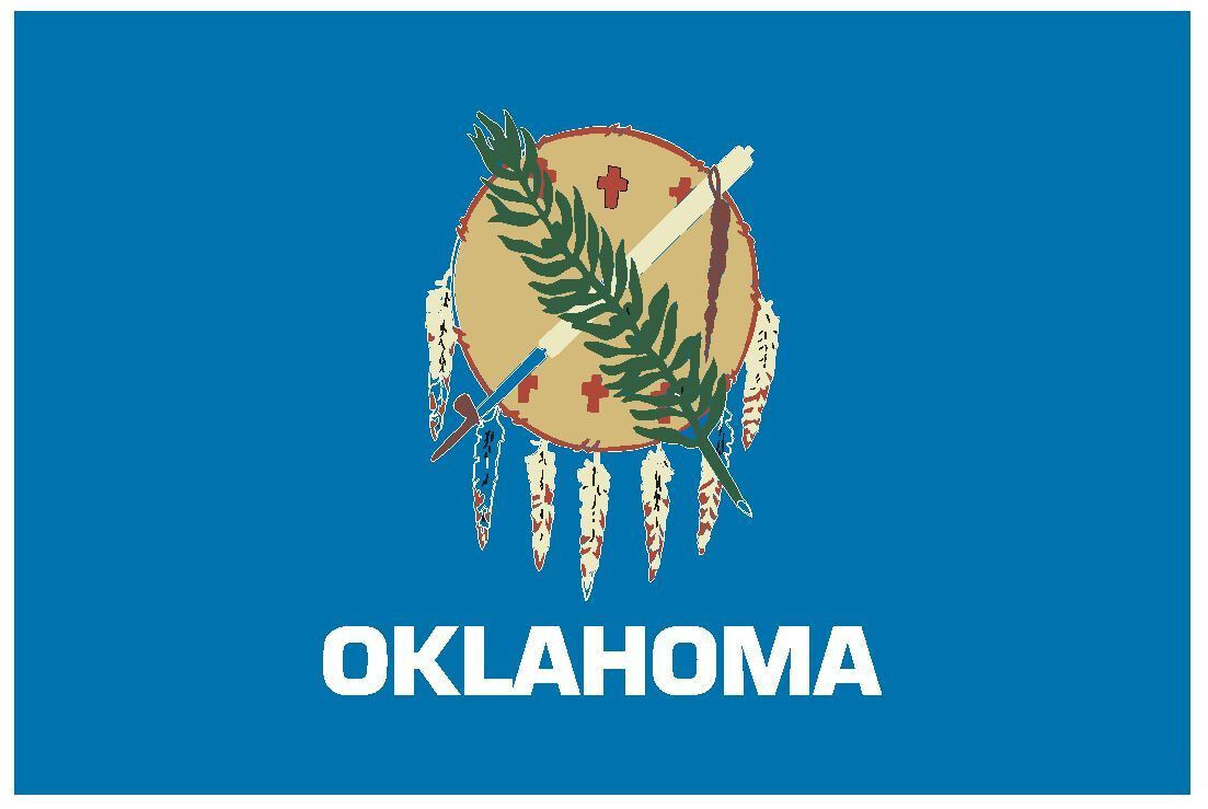 Oklahoma State Flag Sticker Decal F370