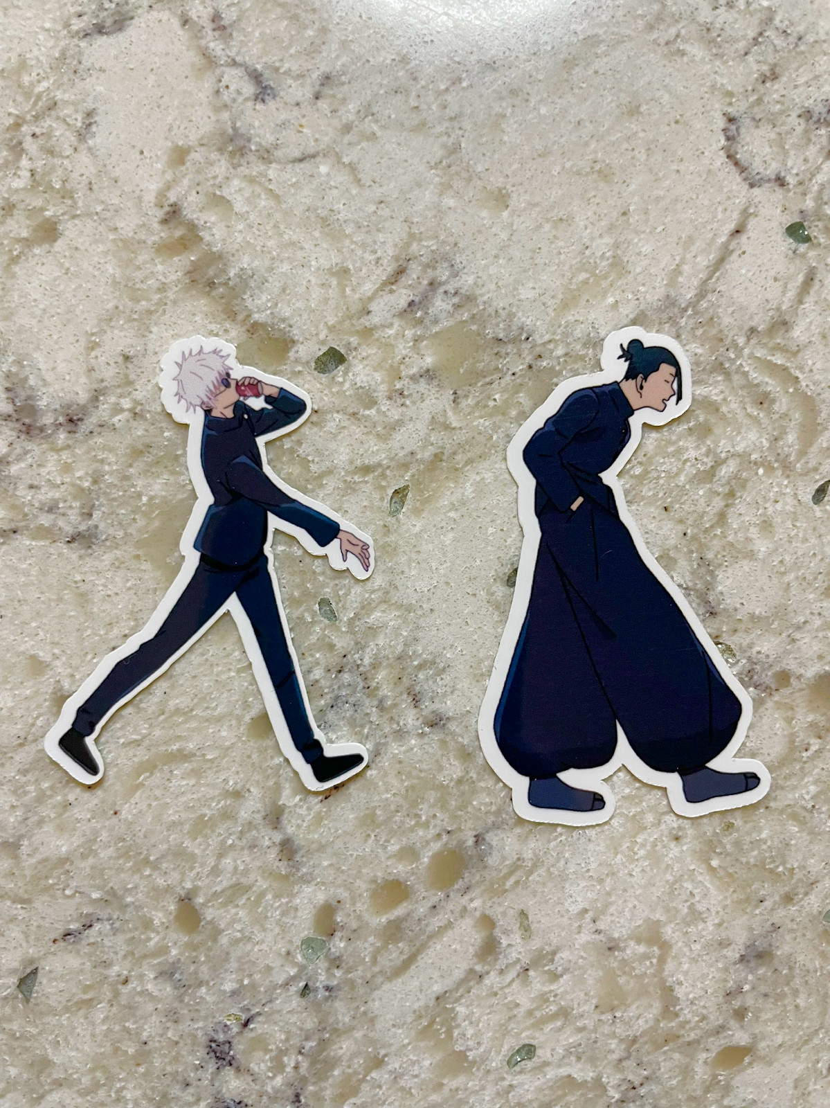 Gojo & Geto Walk Sticker l Gloss or Holographic l Waterproof Decal
