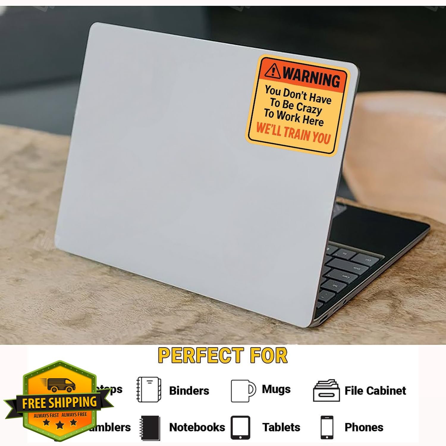 HONG AN STORE Funny Warning Sign Sticker Decal