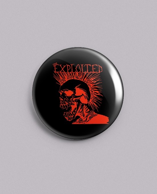 Exploited – Pin, Badge, Button -1.25″ – Punk Rock! Let’s Start A War