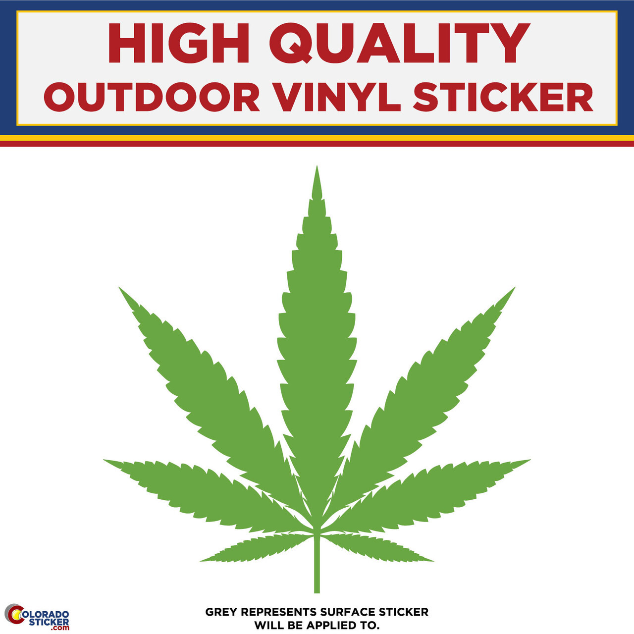 Pot Leaf Die Cut, High Quality Vinyl Stickers