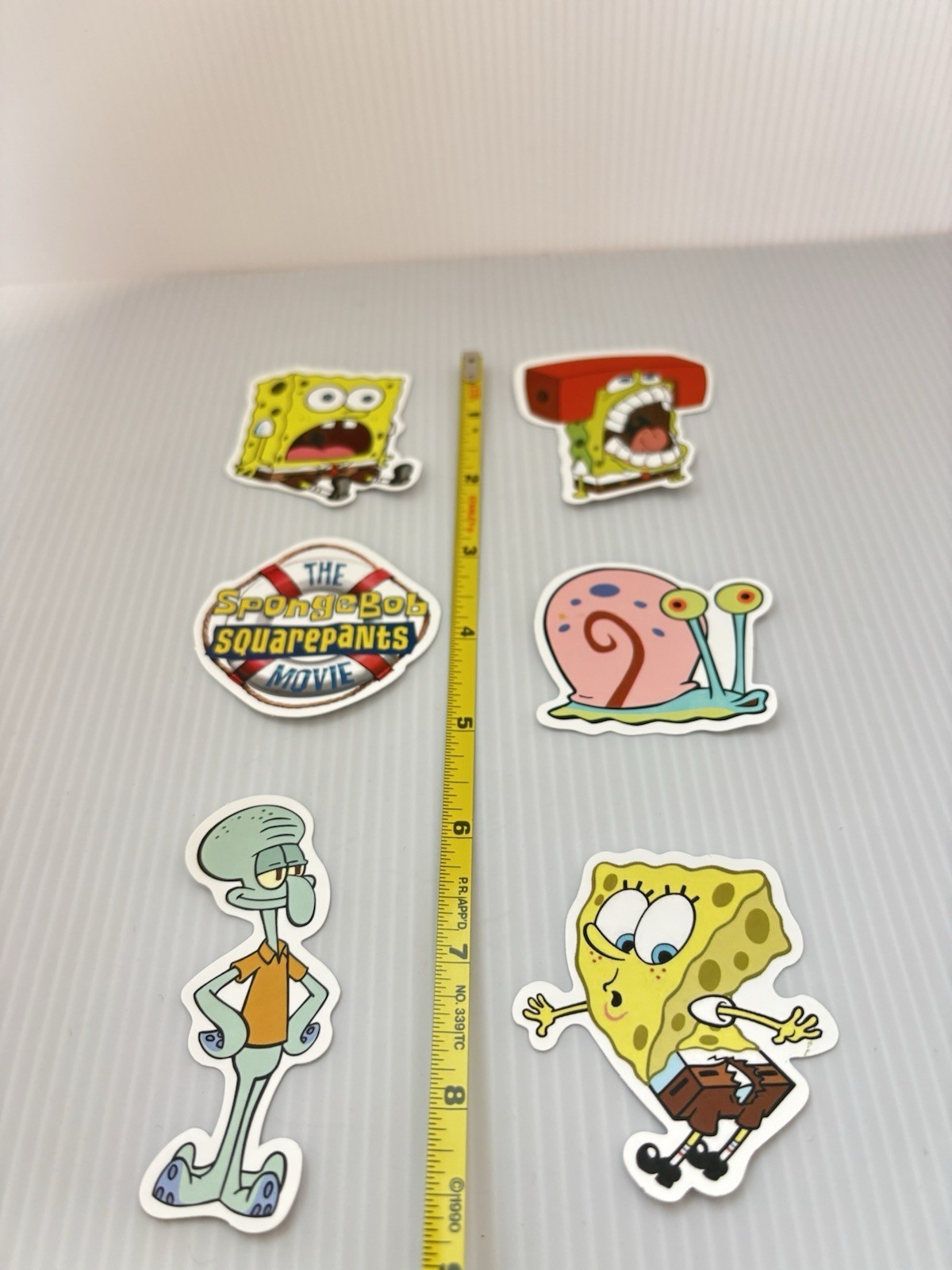 SpongeBob SquarePants 6pc Vinyl Stickers Lot Cartoon Water Bottle Laptop Decals