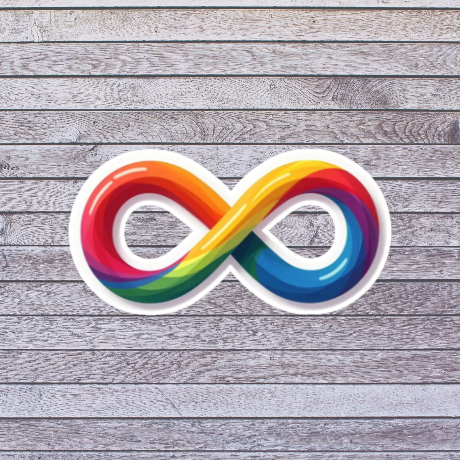 Gay Pride Sticker Vinyl Decal Rainbow Infinity Symbol LGBTQ Equality Love