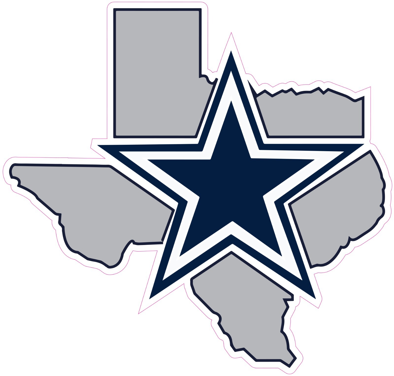 Dallas Cowboys Football Vinyl Decal Sticker Car Truck Bumper Tumbler Mug