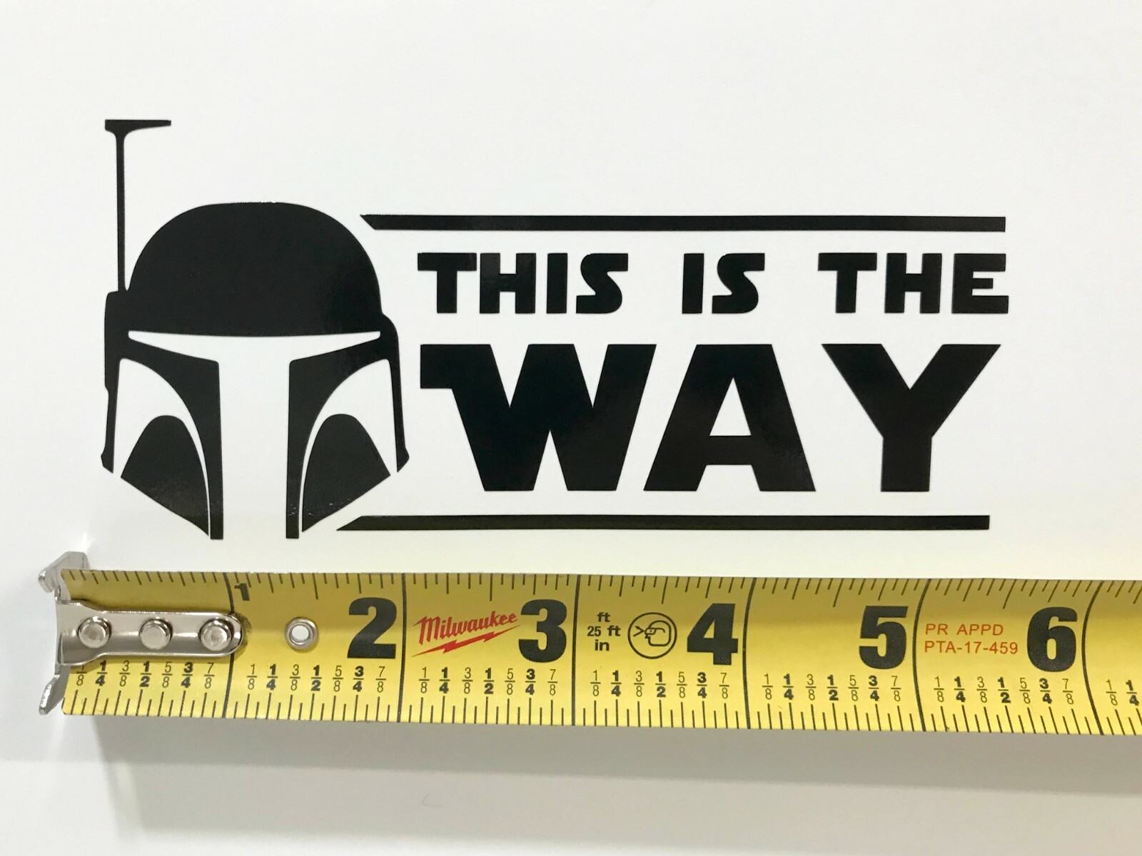The Mandalorian helmet THIS IS THE WAY vinyl decal sticker (fan art)