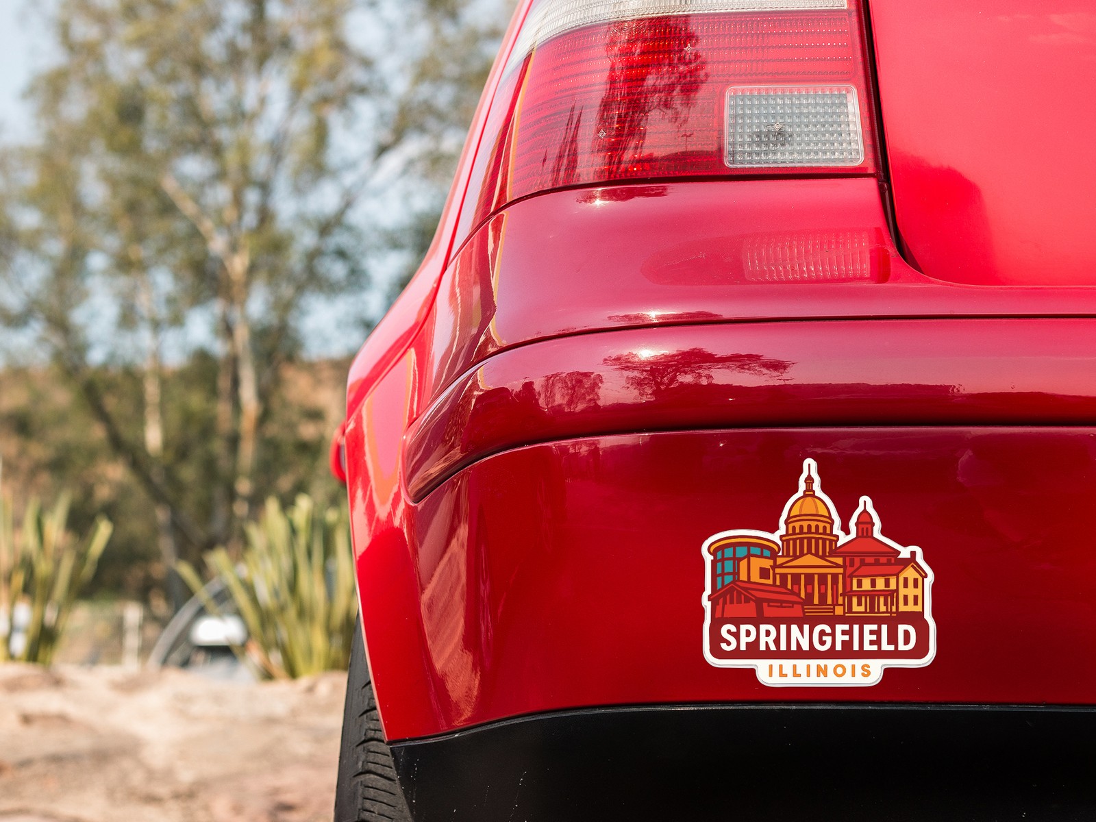 Springfield Illinois Sticker Decal Vinyl Die-Cut City Skyline Landmark Design