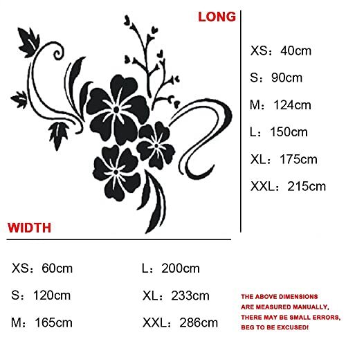 Wall Stickers 3D Flower Pattern – Family Wall Decals S:35*47 inch 2.black