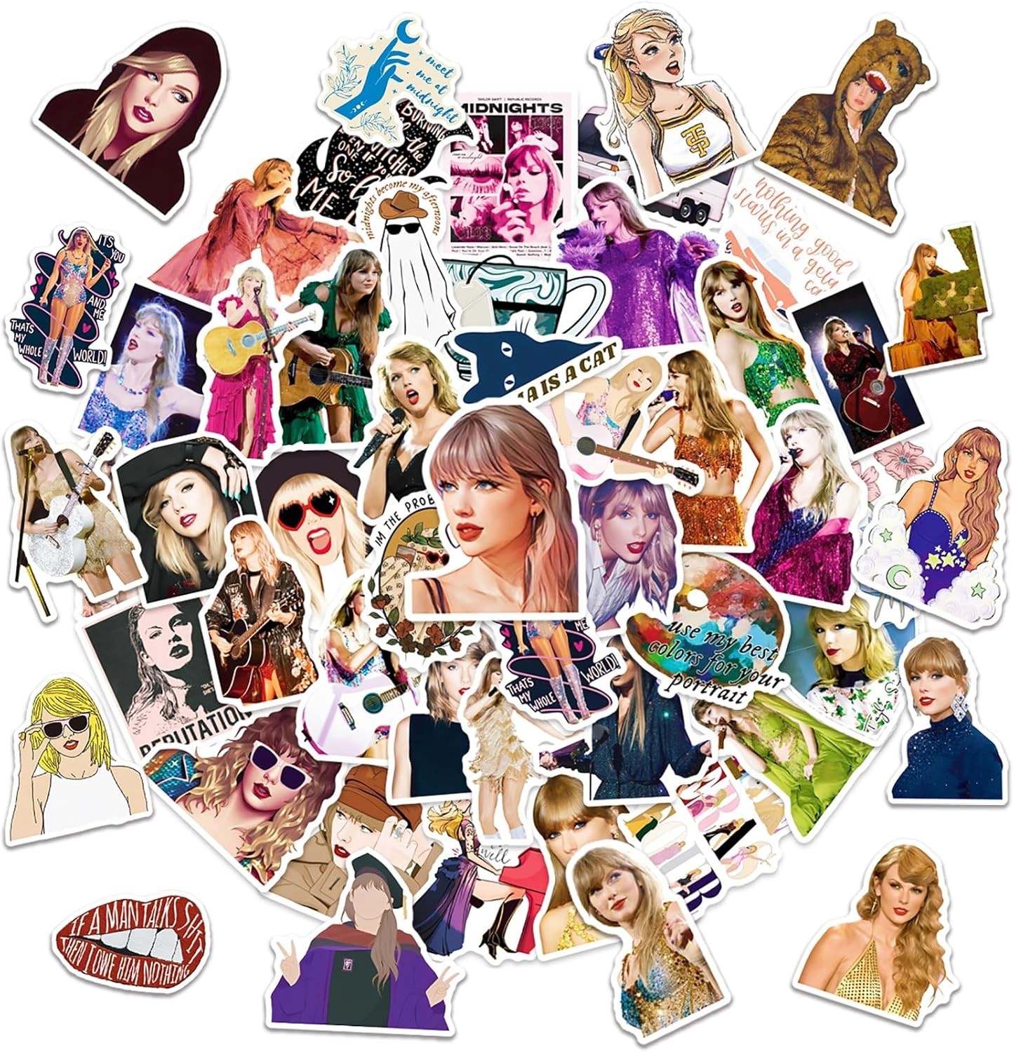 🔥100pcs Taylor Music Stickers for Adults, Waterproof Vinyl Decals🔥