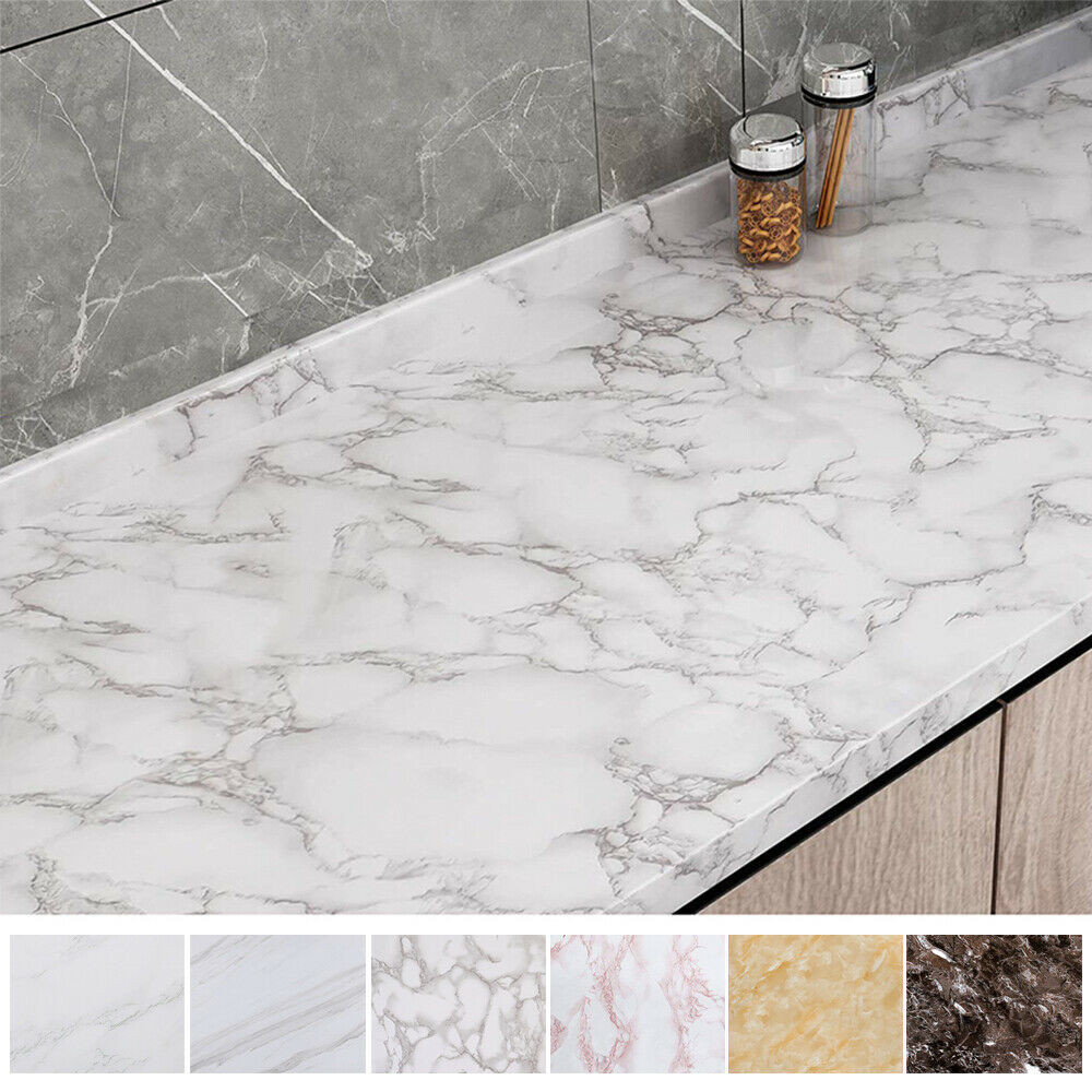 Marble Contact Paper Self Adhesive Peel & Stick Wallpaper PVC Kitchen Viny Film