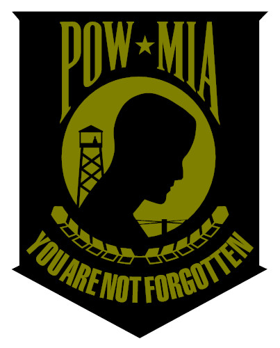 POW/MIA PRISONER OF WAR Vinyl Window Decal Sticker Black & Olive Green 5″ x 6.3″