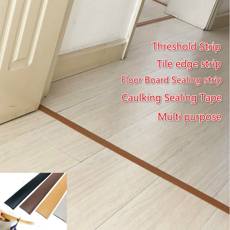 DIY Self-Adhesive Floor Board Edge Strip Seal Line PVC Flat Door Threshold Strip