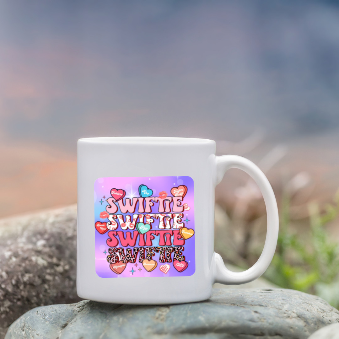 Swiftie Sticker – Colorful Hearts Taylor Swift Fan Vinyl Decal 3″