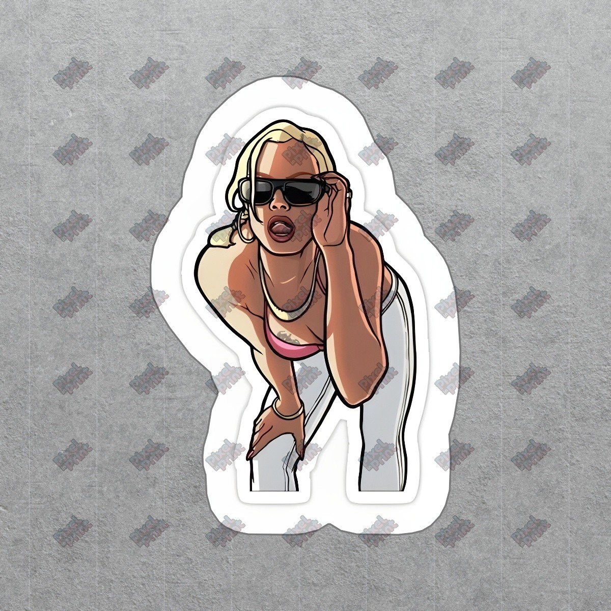 Trendy Vinyl Sticker Decal Stylish Cartoon Character for Laptops, #388448