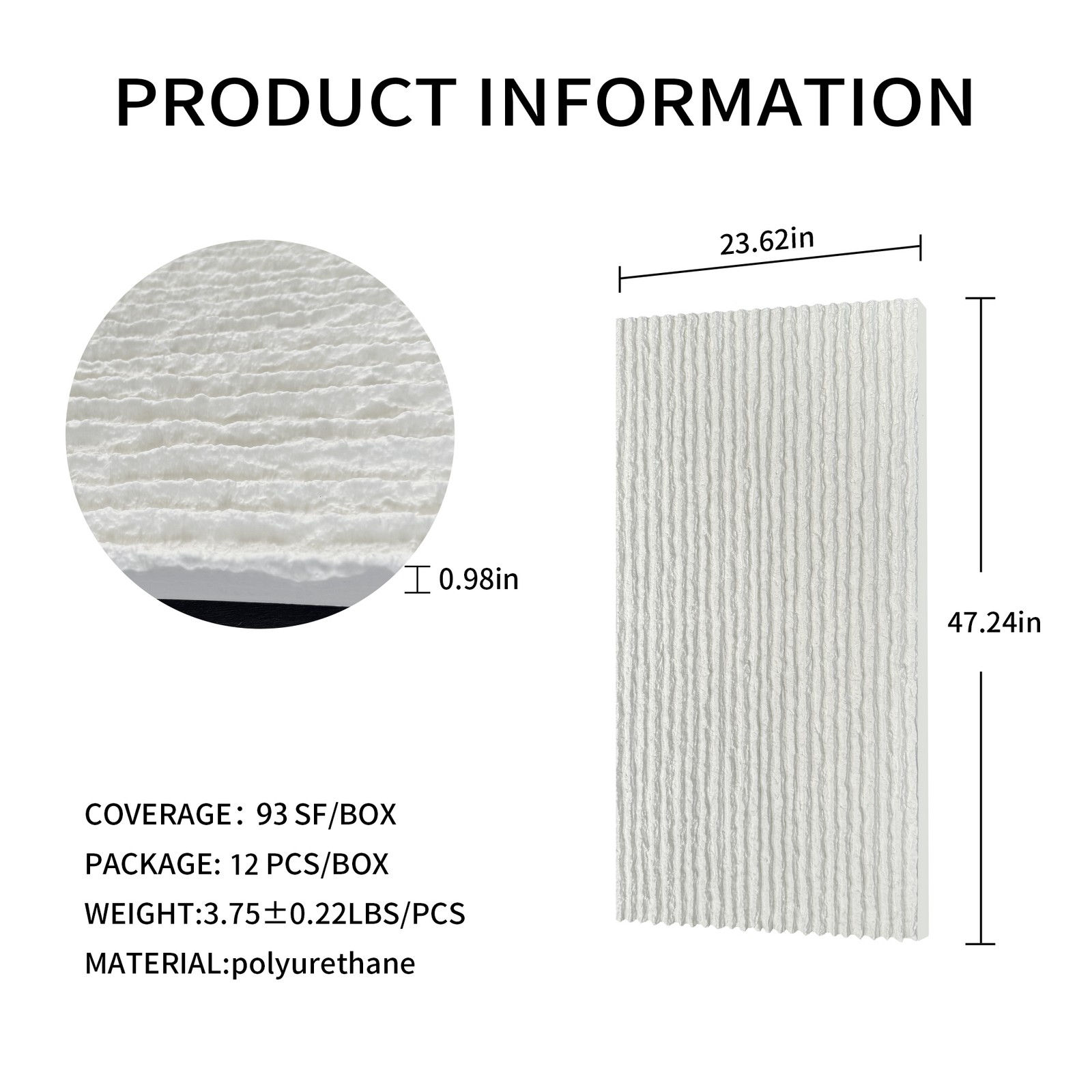 Faux Stone Wall Panels 12-Pack, Fireproof Waterproof TV Wall Decor