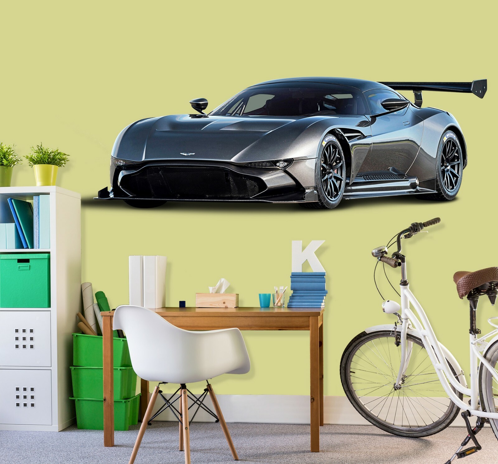 3D Luxury Sports Car A317 Car Wallpaper Mural Poster Transport Wall Stickers Zoe