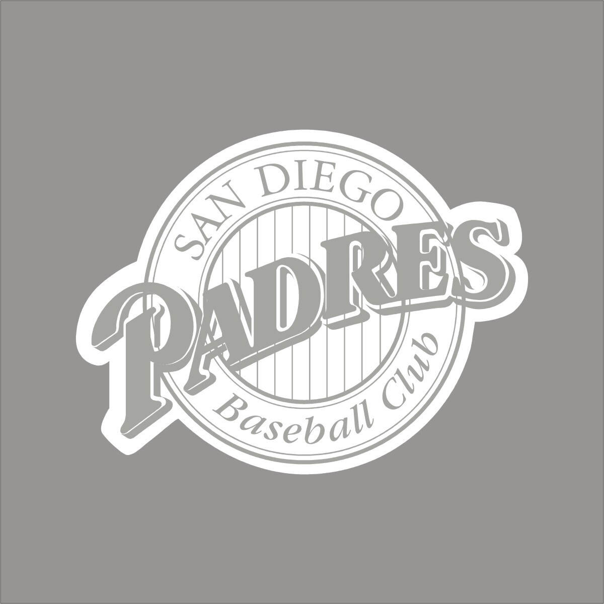 San Diego Padres #10 MLB Team Logo 1 Color Vinyl Decal Sticker Window Car Wall
