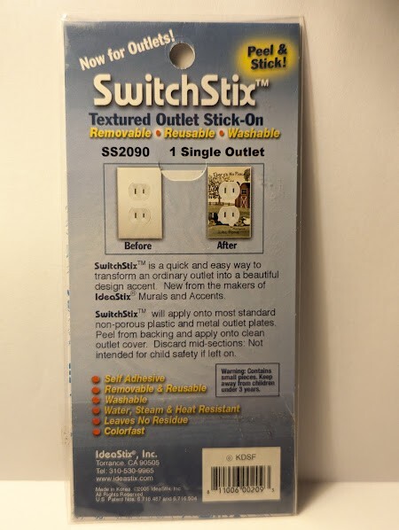 SwitchStix Textured Outlet Cover Sticker Paw Print Single Outlet SS2090 NEW