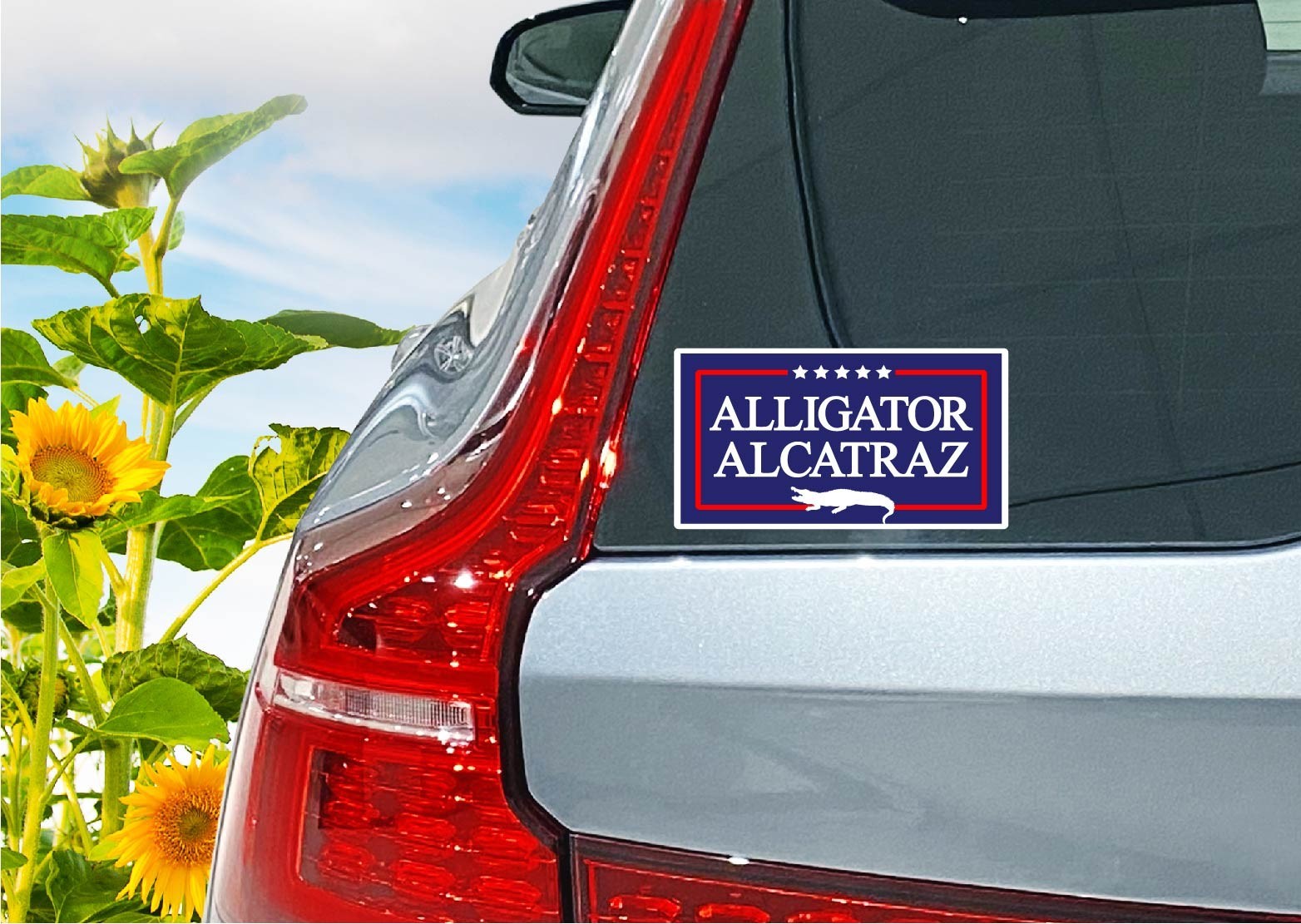 Alligator Alcatraz Decal Sticker Border Trump MAGA Merch 47 King USA Political