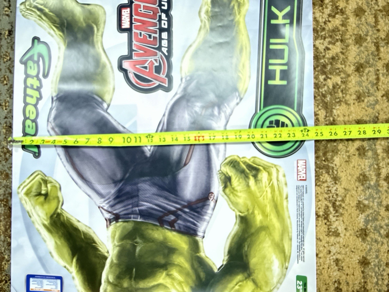 Marvel Avengers HULK Fathead Teammate Decals Age of Ultron Never Used New 40×25