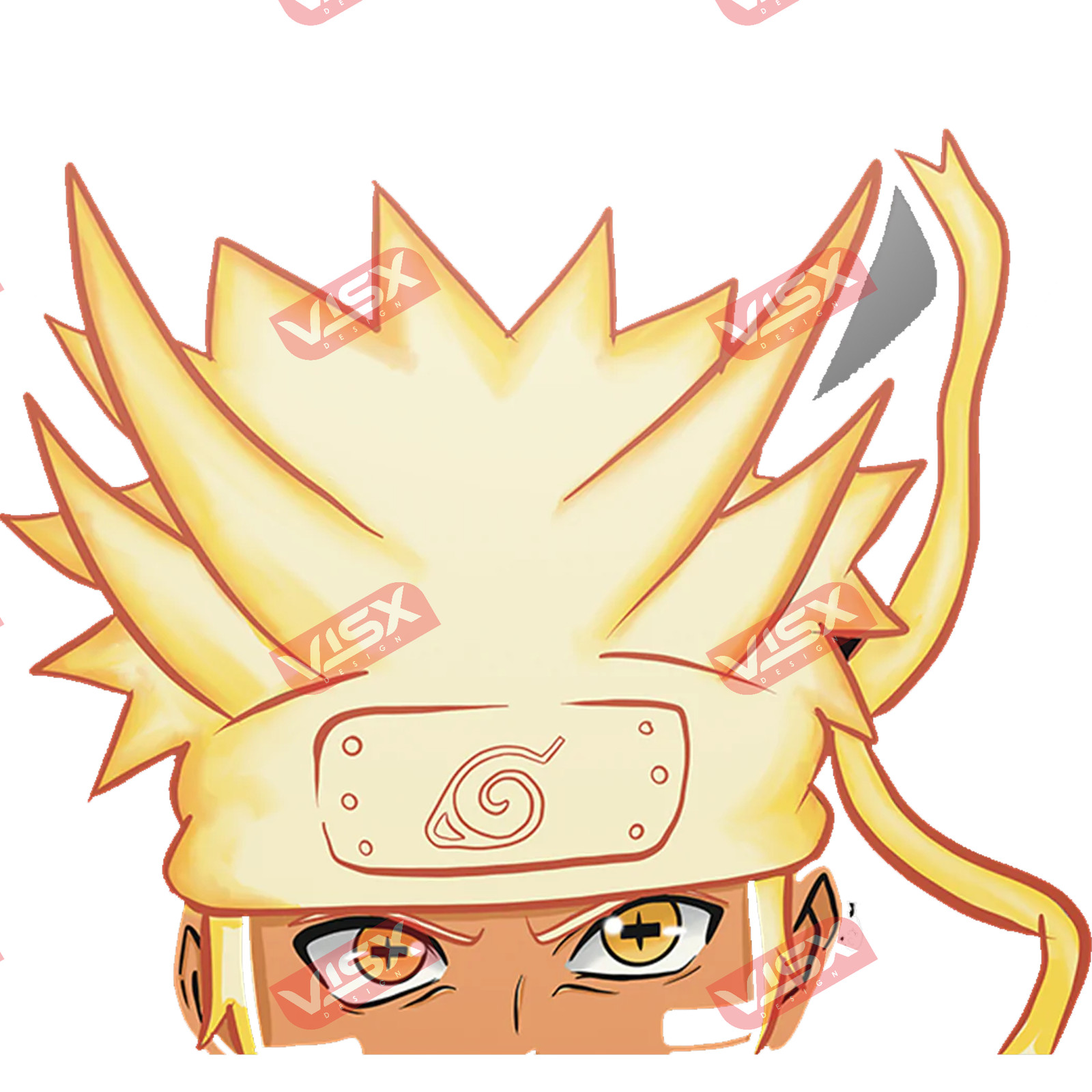 Naruto Uzumaki Anime Peeker Bumper Sticker Car Decal Window Vinyl Durable
