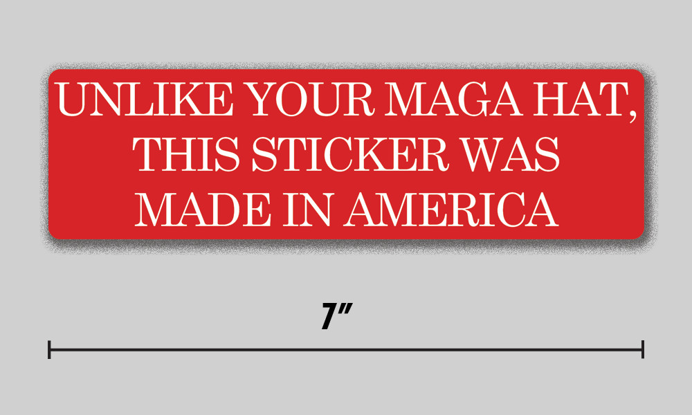 Anti-Trump Sticker “Made in America” Anti-MAGA 7″ Vinyl Decal