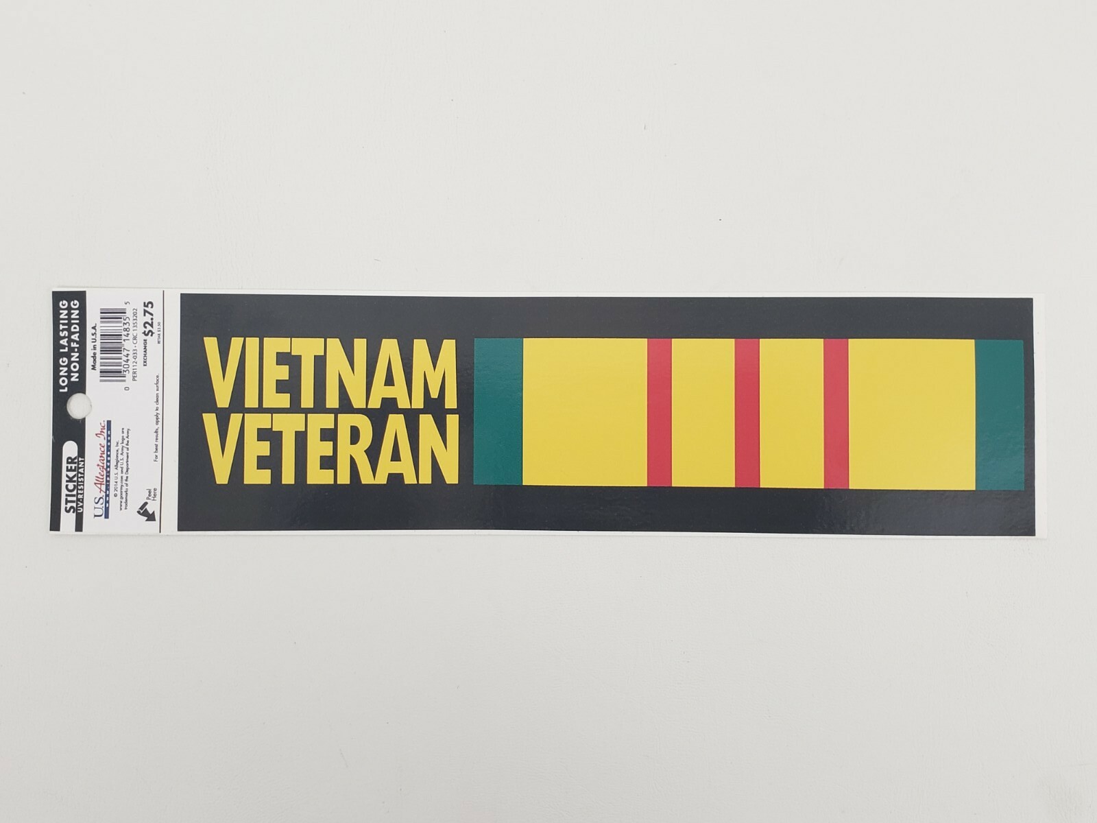 VIETNAM VETERAN – 3″ x 11″ – Sticker Decal – Long Lasting Non Fading – USA
